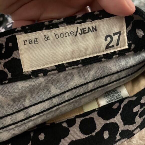 rag & bone Amoeba Skinny Printed Leopard Mid Rise Jeans 27 - Picture 6 of 7